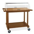 CARRELLO IN LEGNO   con cupola in plex