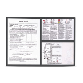 cornice portaprezzi norme antincendio hotel divisa in tre vari colori