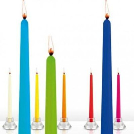 CANDELA CLASSICA   vari colori Ø 2,3 x H 25 cm