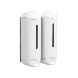 dispenser doppio plastica bianca