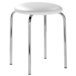 SGABELLO 4 PIEDI   ecopelle e cromo