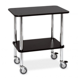 CARRELLO GUERIDON   legno e acciaio cromato