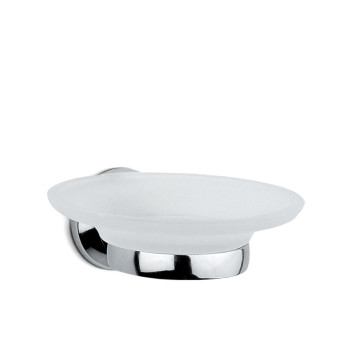 PORTASAPONE   cromo e vetro