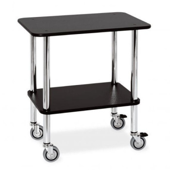 CARRELLO GUERIDON   legno e acciaio cromato