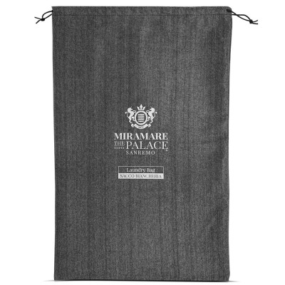 SACCO BIANCHERIA 40x60   microfibra grigia personalizzabile