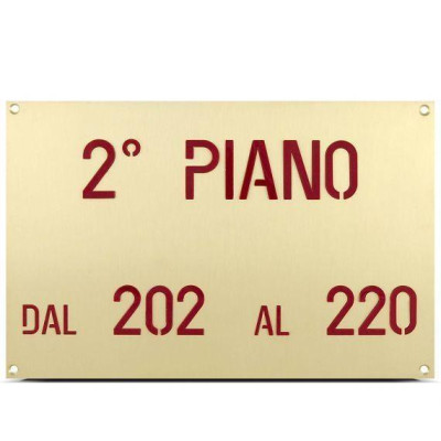 TARGA OTTONE INCISA 29x19 cm