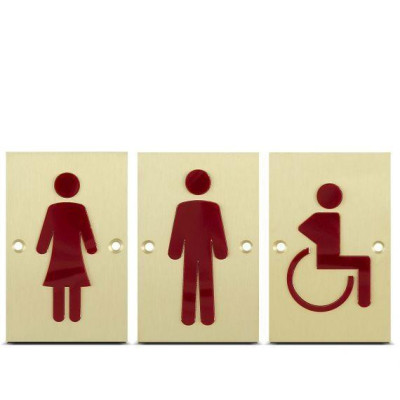 TARGA IN OTTONE BAGNO DONNA