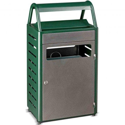 POSACENERE GETTACARTE 58 LT   verde e grigio