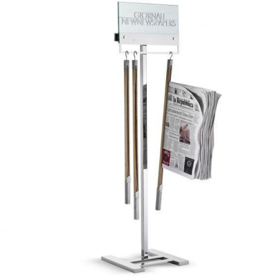 PIANTANA PORTABASTONI   acciaio e vetro