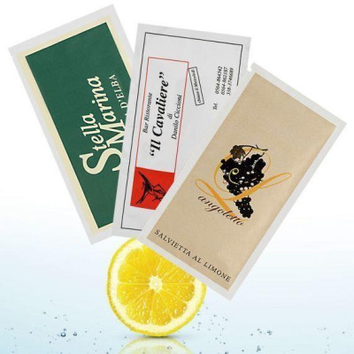 SALVIETTA LIMONE   busta 7x14 personalizzabile