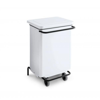 PATTUMIERA 70 LT   metallo verniciato bianco