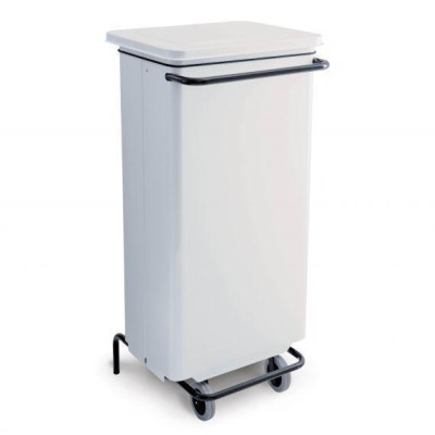 PATTUMIERA 110 LT   metallo verniciato bianco