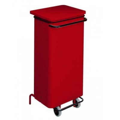 PATTUMIERA 110 LT   metallo verniciato rosso