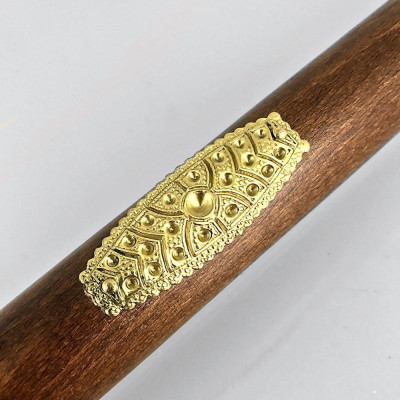 BASTONE PORTAGIORNALI   tondo finiture dorate