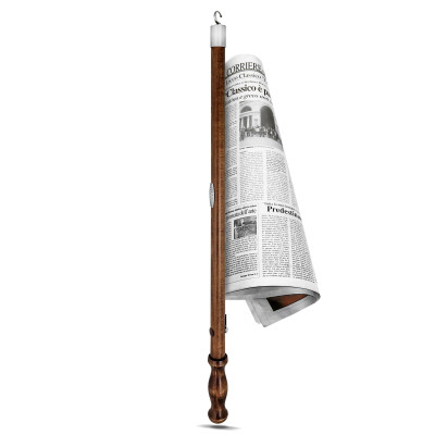 BASTONE PORTAGIORNALI   tondo finiture cromate