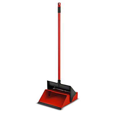 ALZAIMMONDIZIA PLASTICA   rosso con manico e coperchio