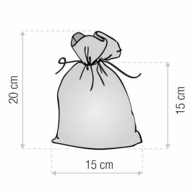 sacchetto organza verde misure