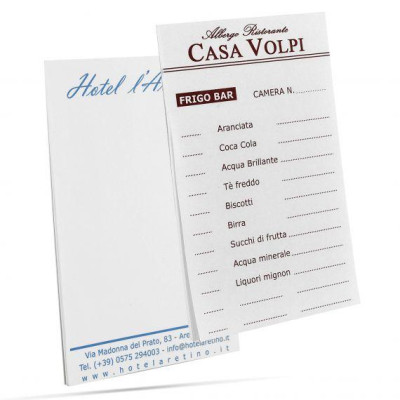 block notes personalizzabile hotel