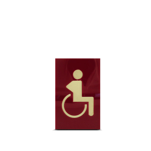targa bagno invalidi plexiglass   incisa