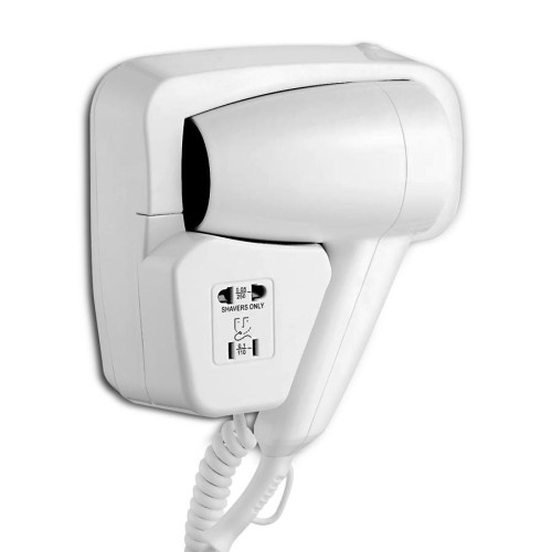 asciugacapelli hotel murale cassetto presa rasoio