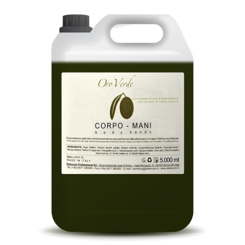 tanica ricarica bagnoschiuma olio oliva oroverde