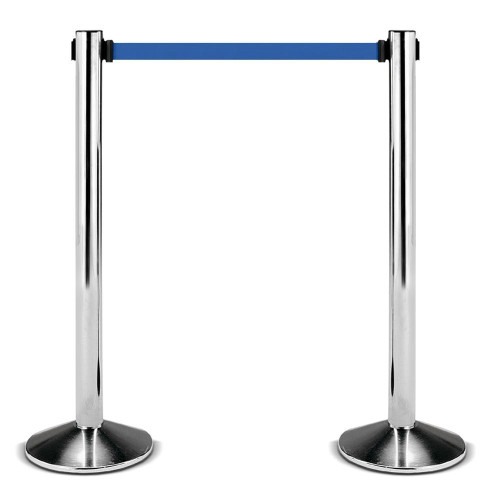 colonna divisoria nastro retraibile inox cromato