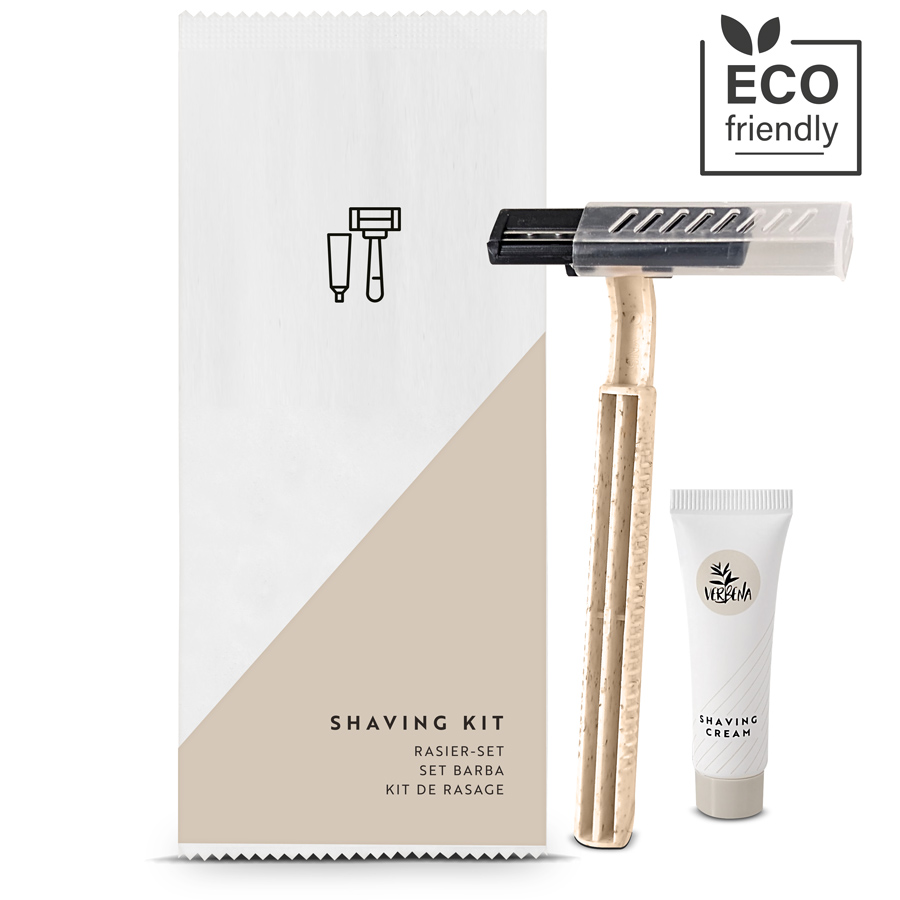 set rasatura ecologico busta neutra set cortesia hotel neutra paper detercom